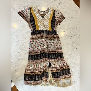 Black and gold dress from Anthropologie size M